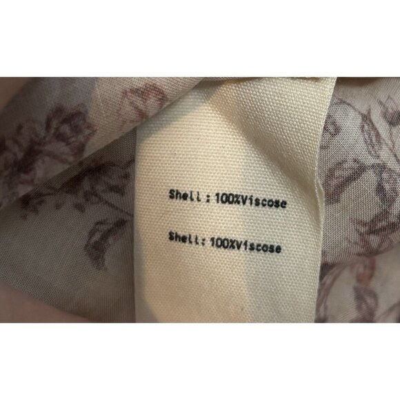 NWT L’Agence Button Down Top Floral Tan Sz XS - Picture 6 of 6